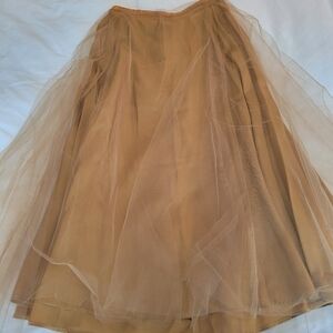 Long gold skirt, size XL